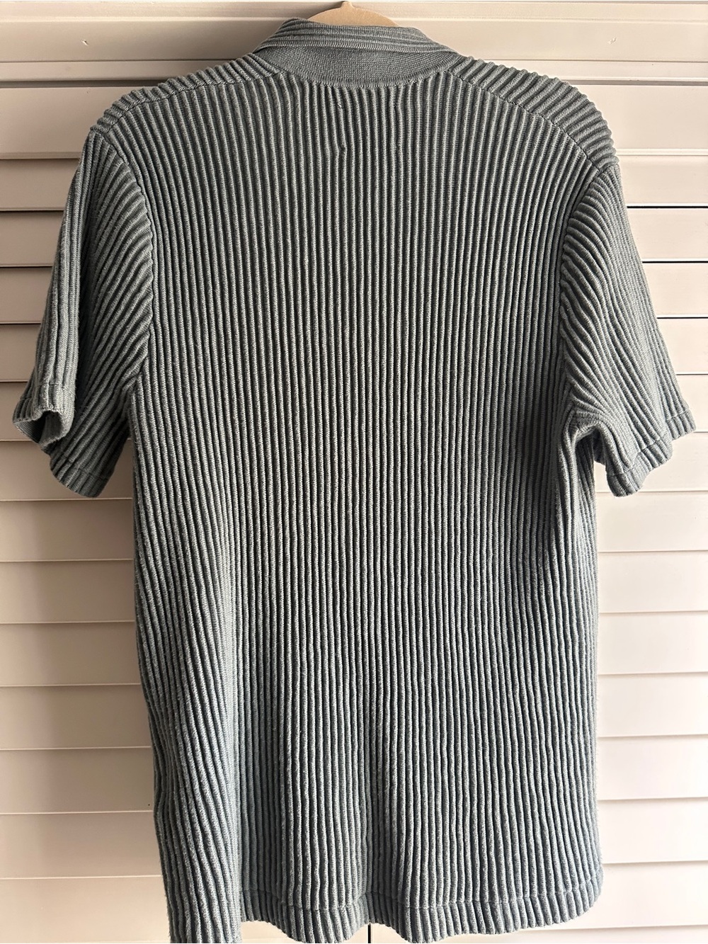 Abercrombie & Fitch Men’s Plisse Johnny Collar Sweater Polo - Picture 4 of 4
